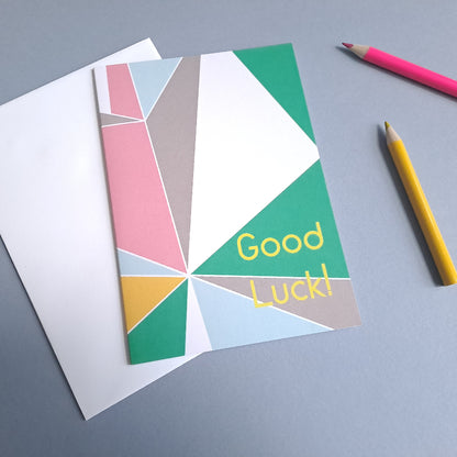 Good Luck Card, A6 Card, Pastel