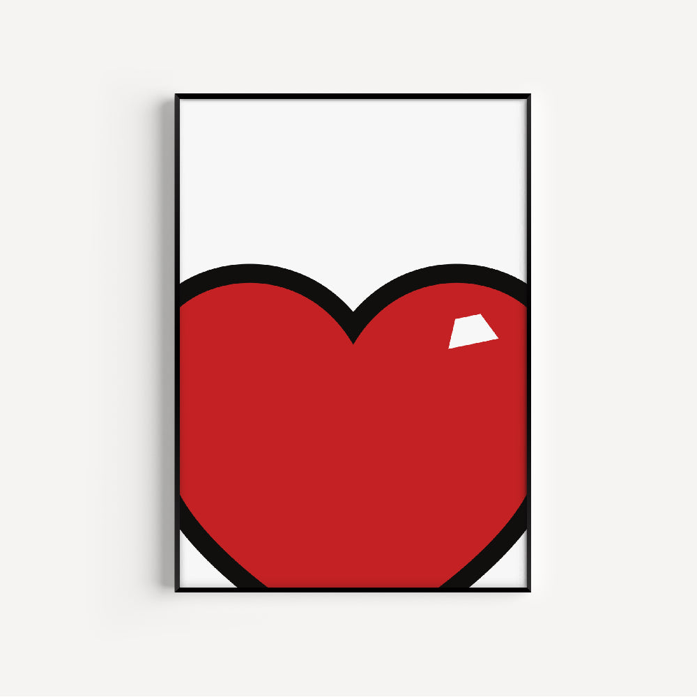 Juicy Heart Print, Giclée Art Print, Pop Art Inspired Wall Art, Unframed