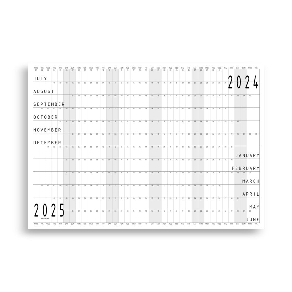 Giant Mid-Year Wall planner 2024/2025