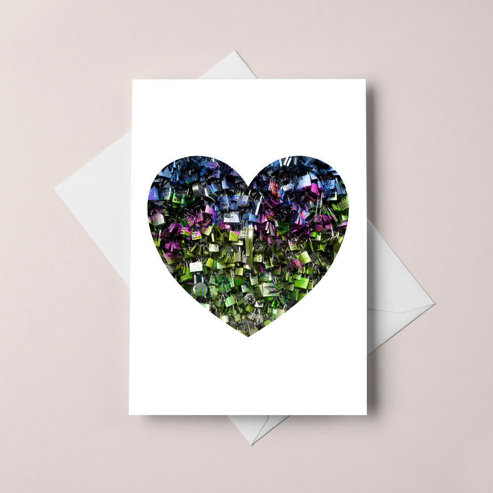 "Locked in Love" Greeting Card,  Love Card, A6