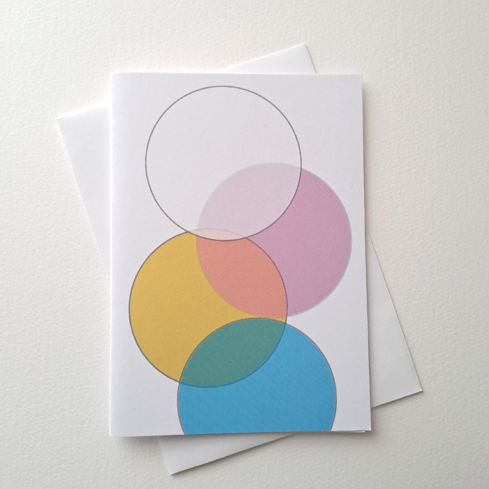 Pastel Circles on White Greeting Card