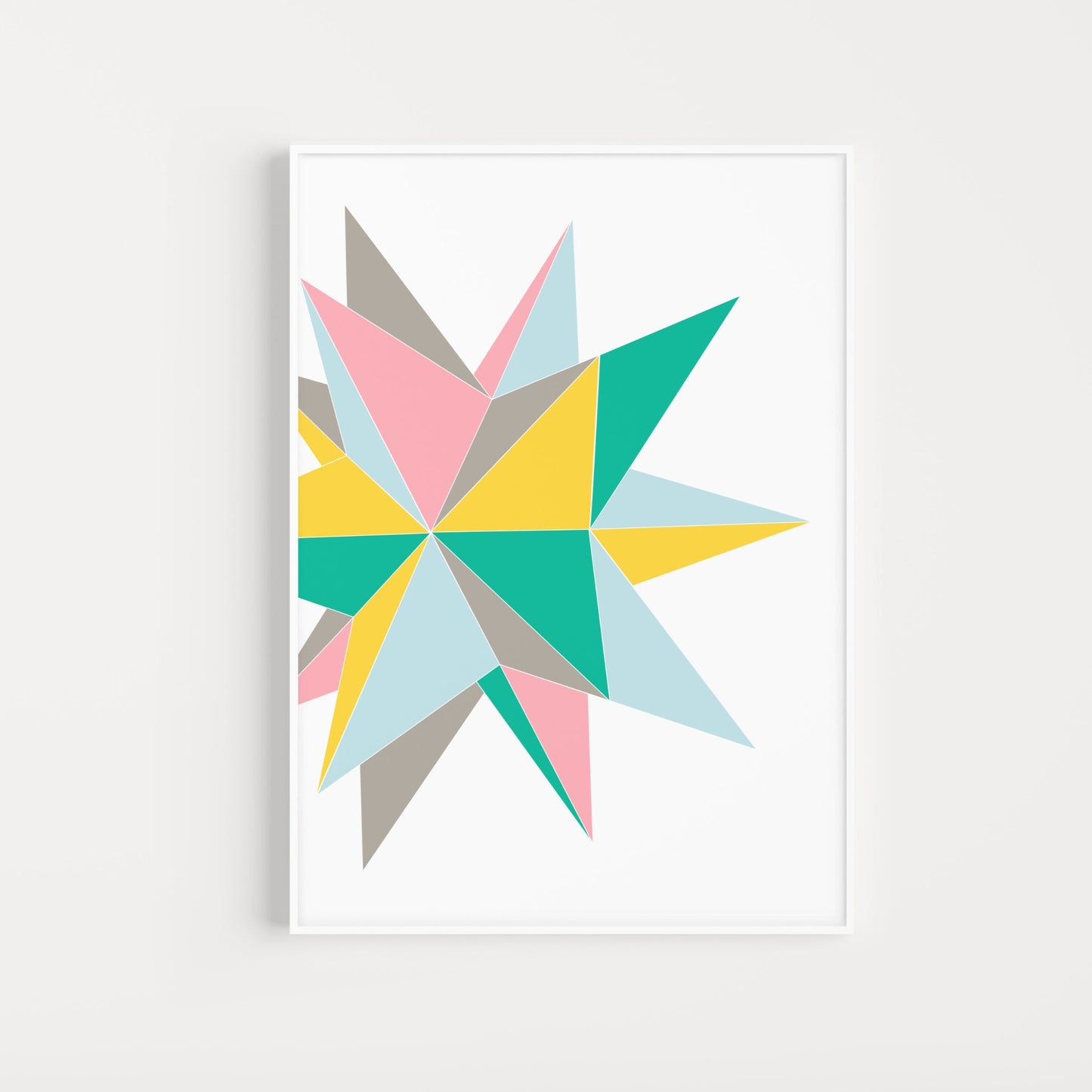 Geometric Wall Art, Pastel star