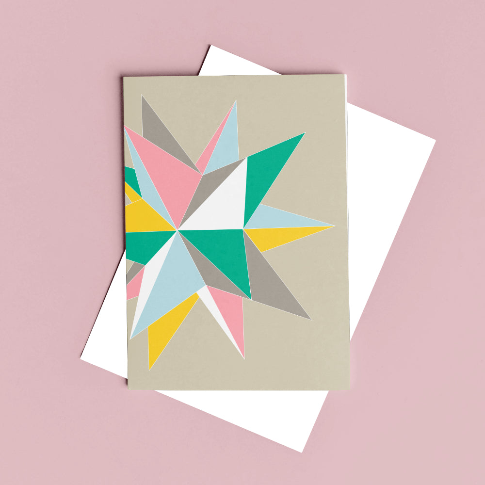 Pastel Star Greeting Card