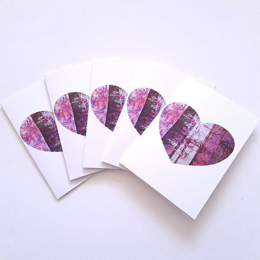 Pink Heart Greeting Cards | Pack of 6 | SAMPLE SALE