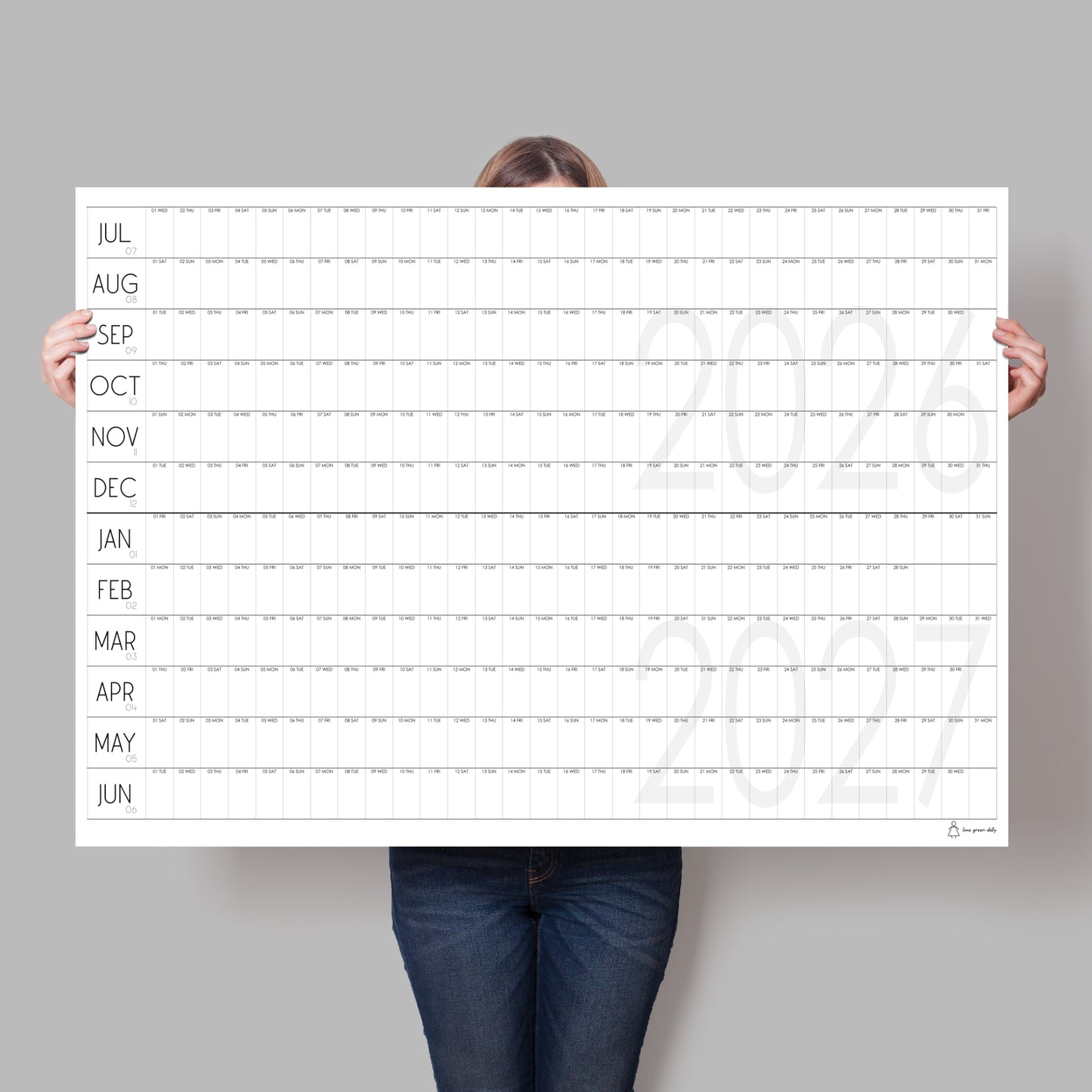Extra Large Mid Year Planner 2026/2027, A0/A1 Paper