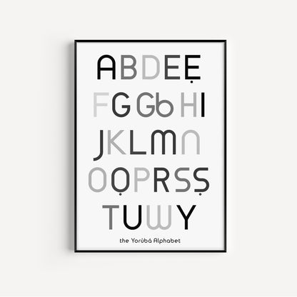 Yoruba Alphabets Poster